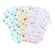 Боди с длинным рукавом на кнопках по центру футер р.56-86 см