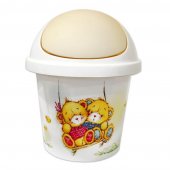 Корзина для мусора Little Angel 1053IR 7л слоновая кость