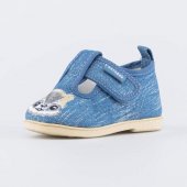 Тапочки текстильные Котофей р.19-22 голубой принт арт.131183-11