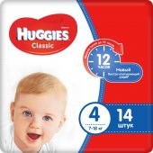 Подгузники Huggies Classic 4 (7-18кг) 14 шт