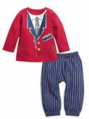 Комплект для мальчиков "Celebrity party" красный 1-12 мес