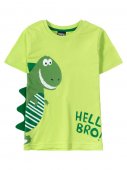 Футболка для мальчиков "Hello Bro" зеленый 3-7 лет