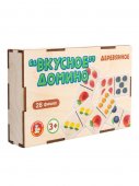 Детское домино из дерева Вкусное домино (деревянная коробка)