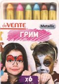 Мелки для грима лица и тела deVente металлик 6 цветов Мелки для грима лица и тела deVente металлик 6 цветов