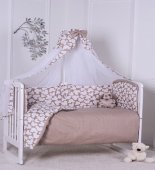 Комплект в кроватку 120*60 см Микки 6 предметов кофейный 38271