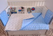 Комплект в кроватку 120*60 см Мальчики голубой 6 предметов
