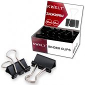 Зажимы черные 41мм 12шт/уп, картонная упаковка Зажимы черные 41мм 12шт/уп, картонная упаковка