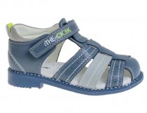 Сандалии для мальчика Сказка р.25-32 синий/серый
