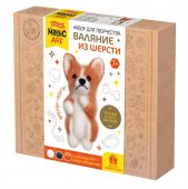 Игрушка брелок Корги Валяние из шерсти 05406
