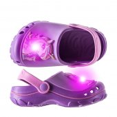 Сабо для девочки KAKADU р.23-28 сиреневый с LED подсветкой 8971A