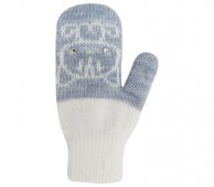 Варежки Мяу р.14, 16, серо-голубой/белый со стразами арт.2с229 Варежки Мяу р.14, 16, серо-голубой/белый со стразами арт.2с229