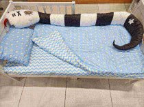 Комплект постельного белья Домик голубой, с одеялом и подушкой арт.20117