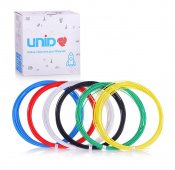 Набор пластика для 3D ручек UNID 6 цветов в коробке по 10м. Артикул:KID6 