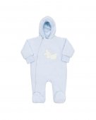 Комбинезон для мальчика велюр на синтепоне голубой р.62-68 арт 3113-1V