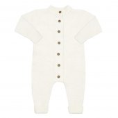 Комбинезон вязаный унисекс Linas baby рост 62-74 см на пуговицах молочный Комбинезон вязаный унисекс Linas baby рост 62-74 см на пуговицах молочный
