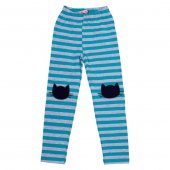 Лосины для девочек BONITO KIDS аппликация, ментоловый рост 92-116 см