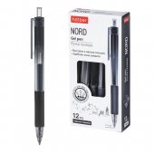 Ручка гелевая автоматическая Hatber Nord черная 0,5мм