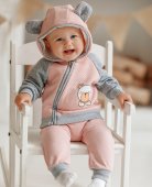 Костюм "Мишка" кофточка и брюки коричневый р.92см арт.к808