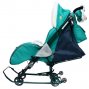 Санки-коляска Nika Наши детки 4-1 рисунок с котенком изумрудный арт.НДТ4-1/8