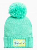Шапка для девочек "Улыбайся" р.52-53, цвет ментол арт.GKQ4108 Шапка для девочек "Улыбайся" р.52-53, цвет ментол арт.GKQ4108