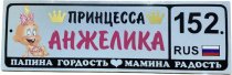 Номер на коляску Папина гордость Мамина радость 28х8,5