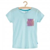 Футболка для девочек рост 134 см цвет голубой арт.4I3825