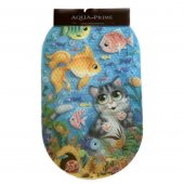Коврик для ванны 38х68 см Aqua-Prime Кот