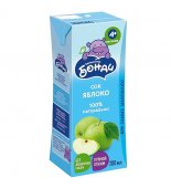 Сок Бегемотик Яблоко прямой отжим 0.2л
