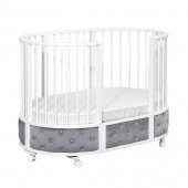 Кровать Островок уюта EVA декор VIP (велюр, стразы) поперечный маятник, колесо, цвет серый Кровать Островок уюта EVA декор VIP (велюр, стразы) поперечный маятник, колесо, цвет серый