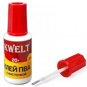Клей ПВА "KWELT" 20 гр с кисточкой KP-000071