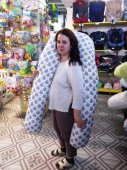 Подушка для беременных на все тело форма "U" Слоники