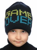 Шапка Niko GAME OVER р.54-56 темно-синий арт.21201-02