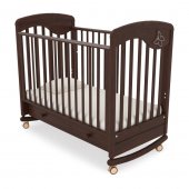 Кровать Гандылян Джулия, колесо, качалка, ящик (орех) Кровать Гандылян Джулия, колесо, качалка, ящик (орех)