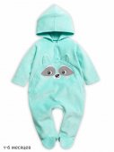 Комбинезон для мальчиков "Happy time" енот ментол 1-12 мес