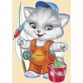Плакат фигурный "Империя поздравлений" Кот А3
