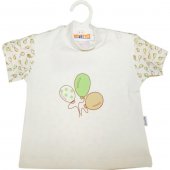 Папитто Футболка Воздушные шарики 2 кнопки на плече сал/экрю р.62-86см арт.И470-37 Папитто Футболка Воздушные шарики 2 кнопки на плече сал/экрю р.62-86см арт.И470-37