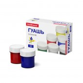 Гуашь "Erich Krause" Basic 6 цветов по 17мл, картонная упаковка арт.50543 Гуашь "Erich Krause" Basic 6 цветов по 17мл, картонная упаковка арт.50543