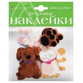 Декоративные наклейки "Hobby Time" Котята и щенята из фетра 2 вида набор №5