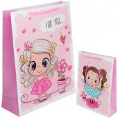 Пакет подарочный для девочки 26х32х9 см 141V-897 Пакет подарочный для девочки 26х32х9 см 141V-897