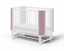 Детская кроватка с маятником Млада Фаворит розовый (велюр) Детская кроватка с маятником Млада Фаворит розовый (велюр)