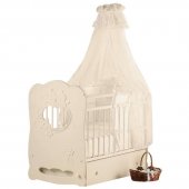 Кровать Островок уюта "Слоненок" поперечный маятник, ящик, декор кристаллы Swarovski, слоновая кость Кровать Островок уюта "Слоненок" поперечный маятник, ящик, декор кристаллы Swarovski, слоновая кость