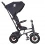 Велосипед трехколесный QPLAY RITO черный складной, резиновые колеса 10"/8"