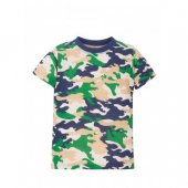 Футболка для мальчиков "Khaki 6" сине-зеленый 8-12 лет интерлок