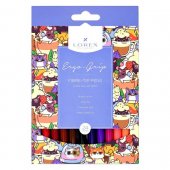 Фломастеры Lorex Ergo-grip cocktail kittens 24 цвета круглые, трехгранный захват