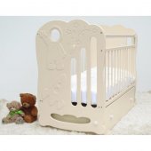 Кровать Островок уюта "Космос" поперечный маятник, ящик, декор кристаллы Swarovski, слоновая кость Кровать Островок уюта "Космос" поперечный маятник, ящик, декор кристаллы Swarovski, слоновая кость