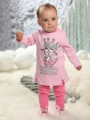 Комплект для девочек "Принцесса с рождения" розовый 3-12 мес