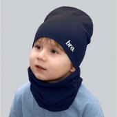 Комплект шапка со снудом р.48-50 темно-синий арт.SVP-31023/4832