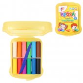 Пластилин Луч Кроха 12 цветов 180 г мягкий + 6 формочек, пластиковый бокс