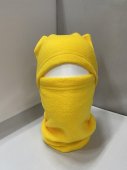 Шлем балаклава флисовый горчичный размер 52-54 арт.А-01-3