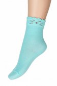 Носки детские Para Socks Усы и глазки, цвет мята арт.N1D48